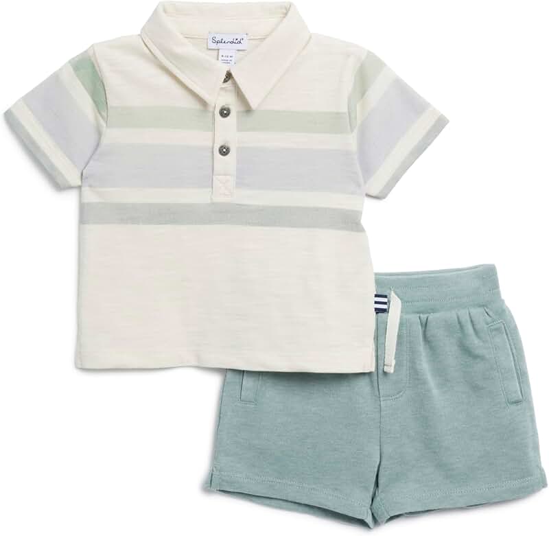 Baby Boys' Stripe Polo Shirt and Shorts Set