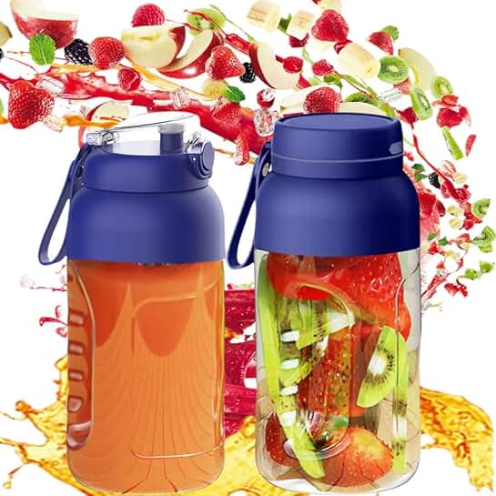 Large Capacity Portable Juicing Bottle with Straw