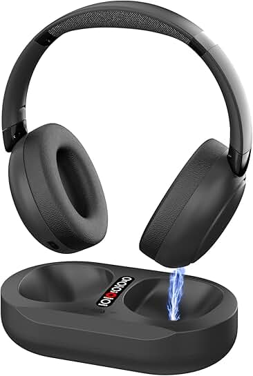 Wireless TV Headphones with Noise Cancelling and Long Battery