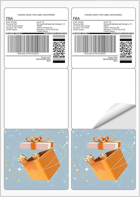 Shipping Address Labels, 600 Pack, Printable, 8.5" x 11"