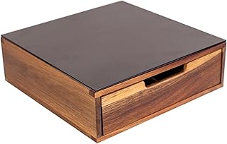 Tempered Glass and Wood Coffee Pod Drawer Organizer