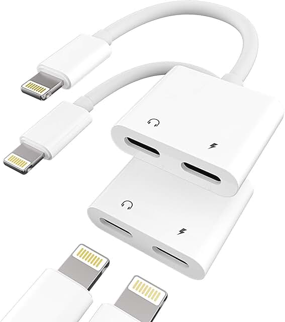 Lightning to audio and charger splitter for iPhone and iPad