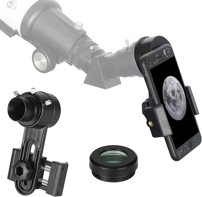 Smartphone Adapter for Telescope with 1.5X Barlow Lens