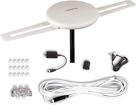 Outdoor 360° HDTV Antenna with 150-Mile Range
