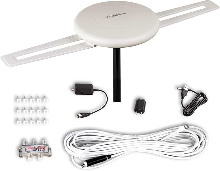 Outdoor 360° HDTV Antenna with 150-Mile Range
