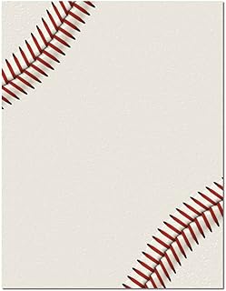 Baseball Letterhead Paper, 25 Sheets