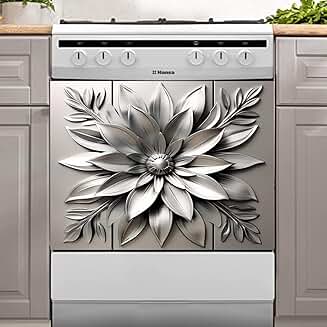 Stainless Steel Flower Magnetic Dishwasher Cover