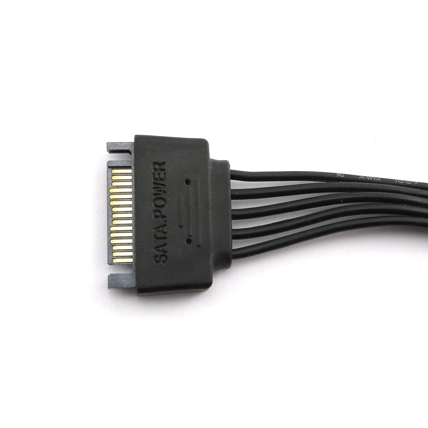 1-Pack SATA 15 Pin Male to 5 SATA 15 Pin Female Power Connector Splitter Cable - 24 Inches