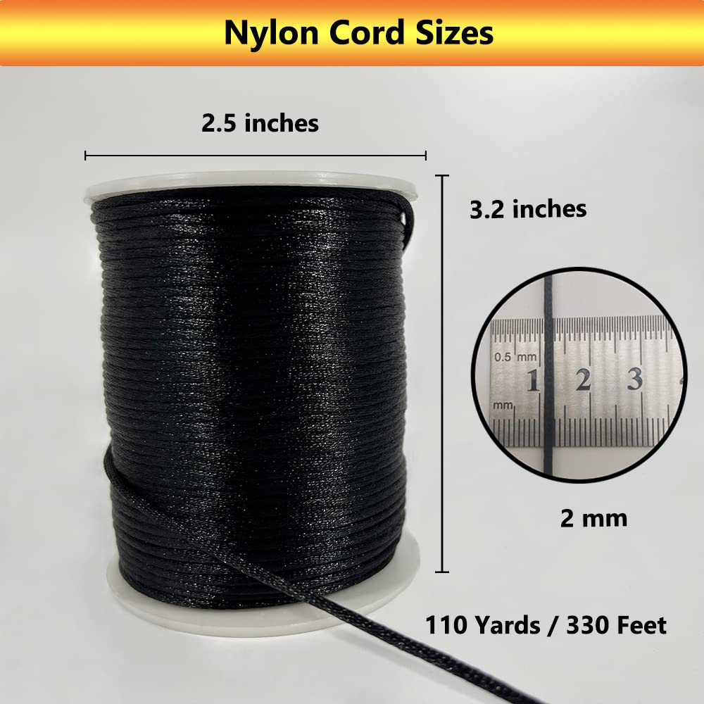 2mm Nylon Cord for Jewelry Making and Craft Projects