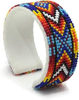Beaded Native Style Handmade Boho Cuff Bracelet