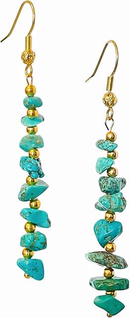 Green Jade Drop Earrings for Women