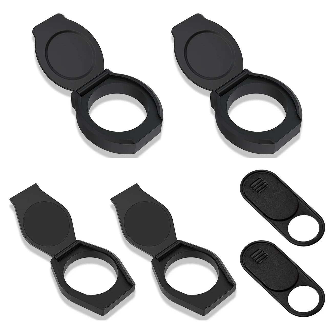 Six webcam lens covers for privacy and protection