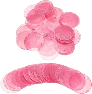 60 Round Pink Shells for Crafts and Decor
