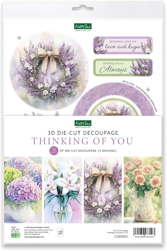 Thinking of You 3D Die Cut Decoupage Collection