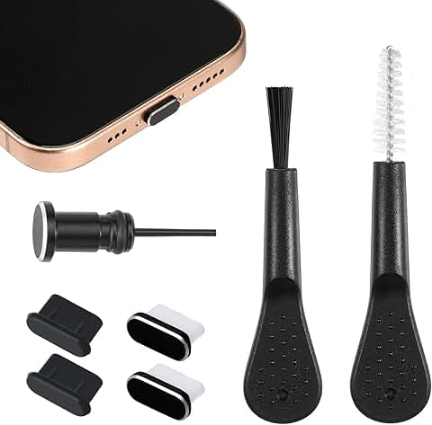 Set of 4 USB C port covers and cleaning tools