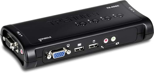 4-Port USB KVM Switch with Audio and VGA