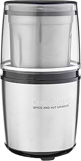 Mini electric spice and nut grinder in stainless and black