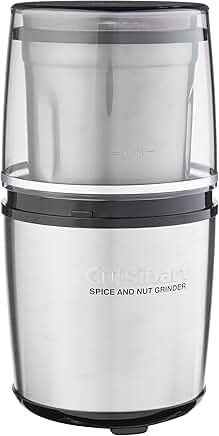 Mini electric spice and nut grinder in stainless and black