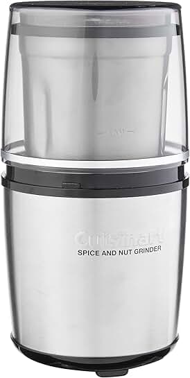 Mini electric spice and nut grinder in stainless and black