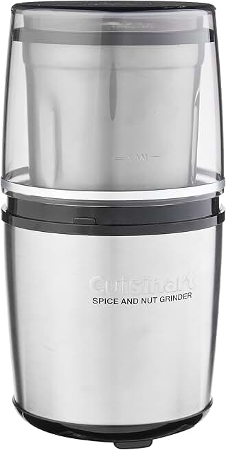 Mini electric spice and nut grinder in stainless and black
