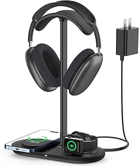 Universal Headphone Stand with Wireless Charger