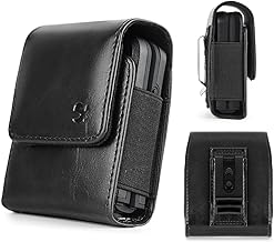 Leather vertical phone case for Razr and Galaxy Z Flip models