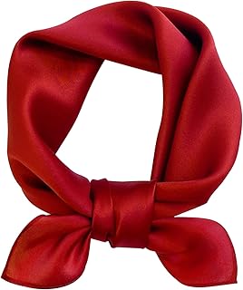 Solid satin square scarf for women