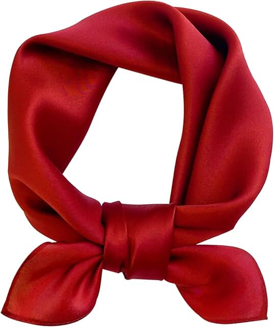 Solid satin square scarf for women