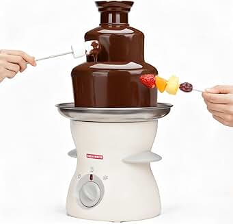 Mini 3-Tier Chocolate Fountain, Easy to Use and Clean
