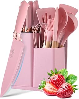 19-Piece Silicone Kitchen Utensils and Knife Set