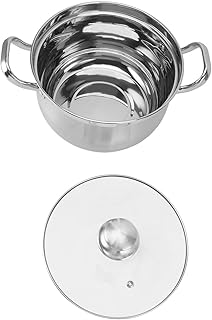 24 cm stainless steel pot with spill-proof and double handle