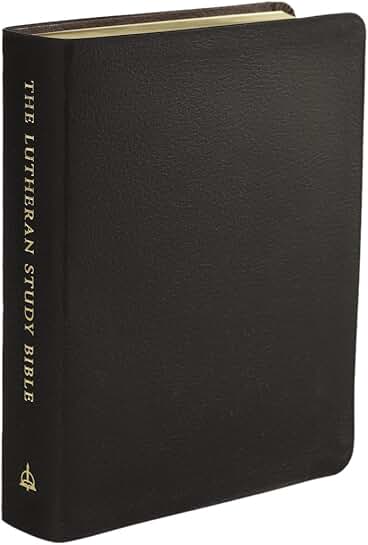 Lutheran Study Bible in Large Print, Black Leather