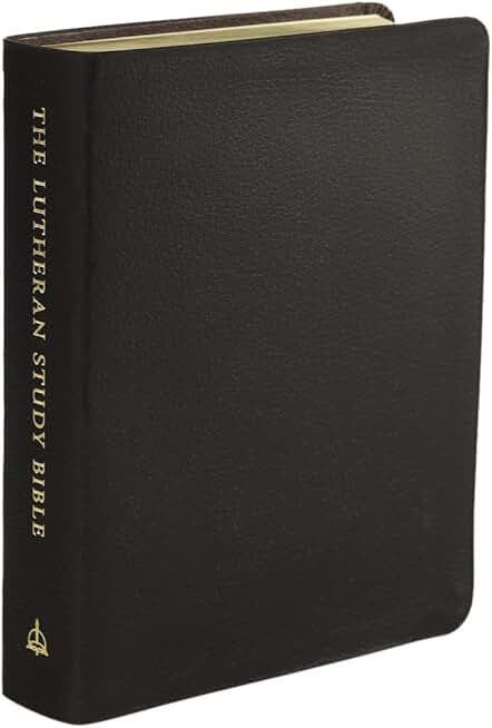 Lutheran Study Bible in Large Print, Black Leather