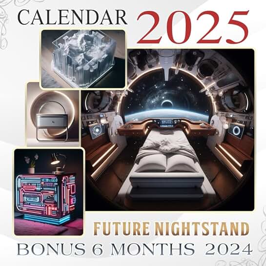 Nightstand Calendar 2025 with Holidays and Notes