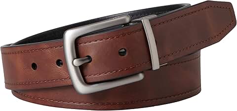 Men's Reversible Black and Brown Leather Belt