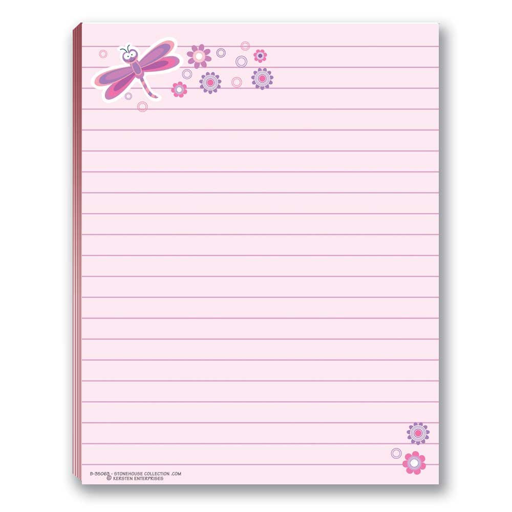 Cute Notepads Set with Ladybug, Bee, Butterfly, Dragonfly