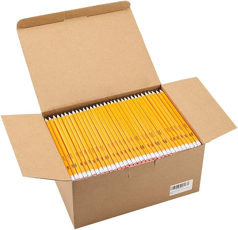 Yellow pre-sharpened wood pencils, 576-pack