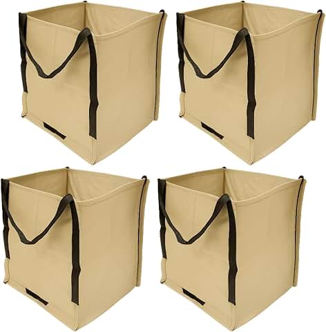 Heavy Duty 22-Gallon Storage Tote Bag, Pack of 4
