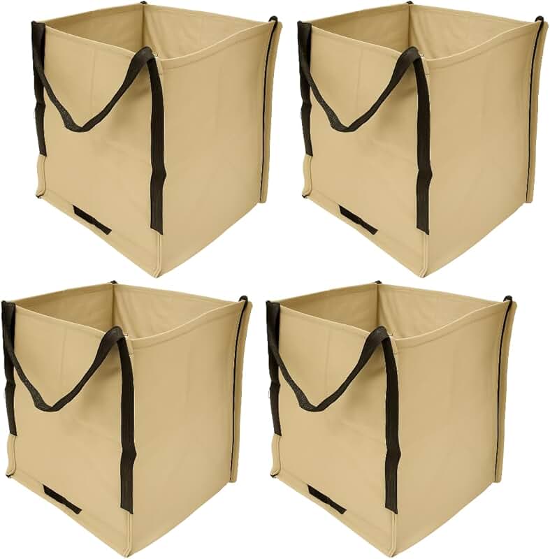 Heavy Duty 22-Gallon Storage Tote Bag, Pack of 4