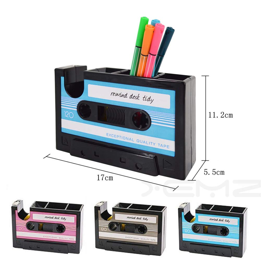 Blue tape dispenser and pen holder organizer