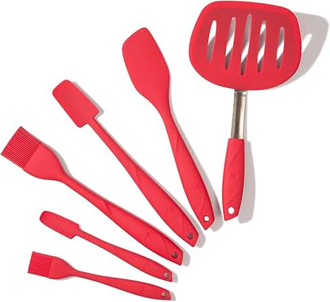 6-Piece Silicone Utensil Set for Nonstick Cookware