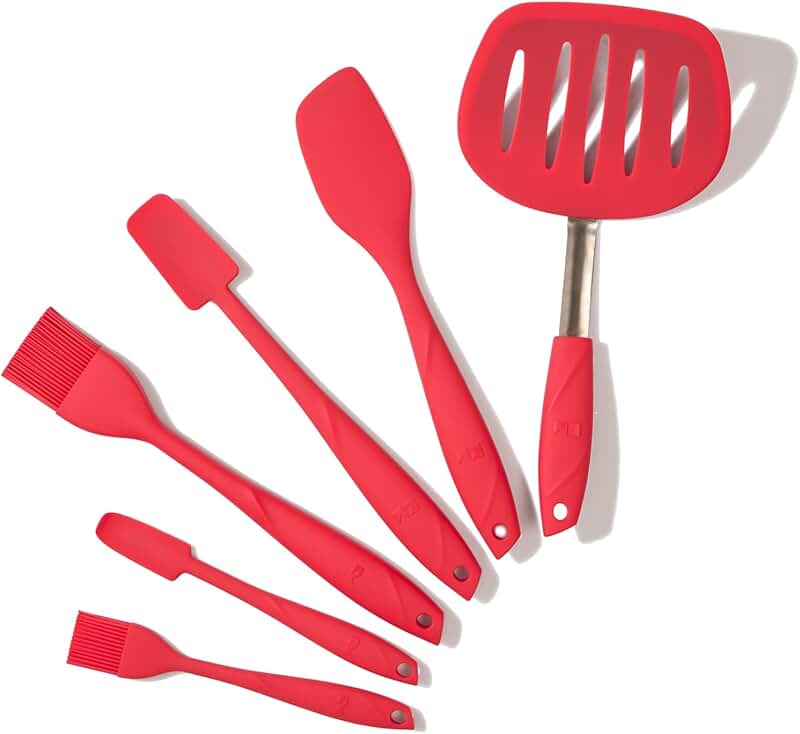 6-Piece Silicone Utensil Set for Nonstick Cookware