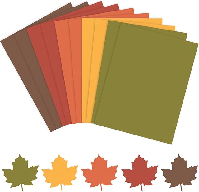 Autumn Colored Card Stock Paper, 150 Sheets, 8.5x11 inches