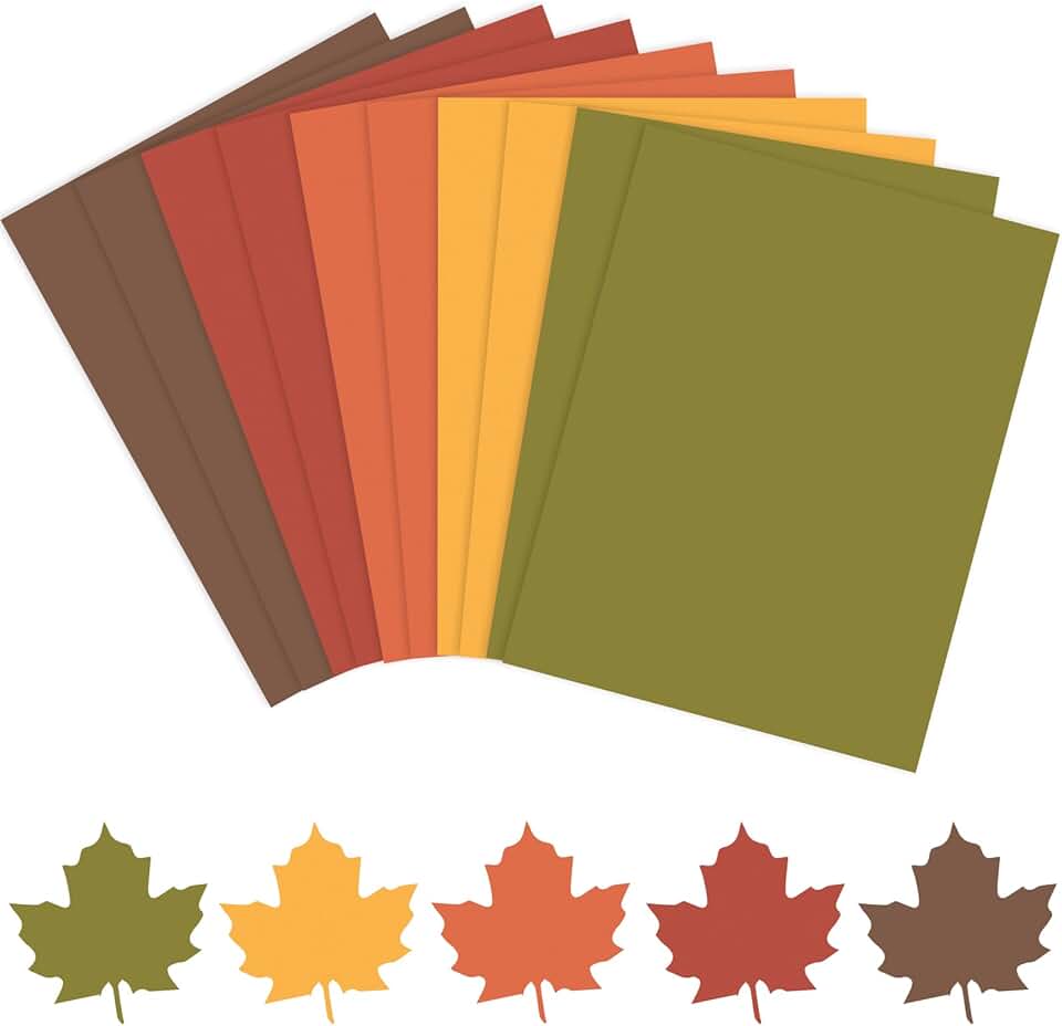 Autumn Colored Card Stock Paper, 150 Sheets, 8.5x11 inches