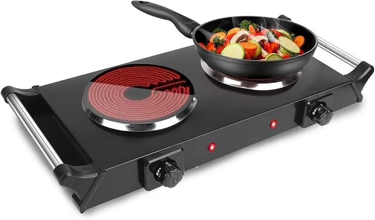 Double Hot Plates with 5 Temperature Settings