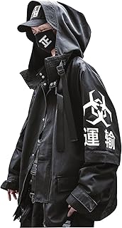 Men's Japanese Streetwear Zip-Up Windbreaker