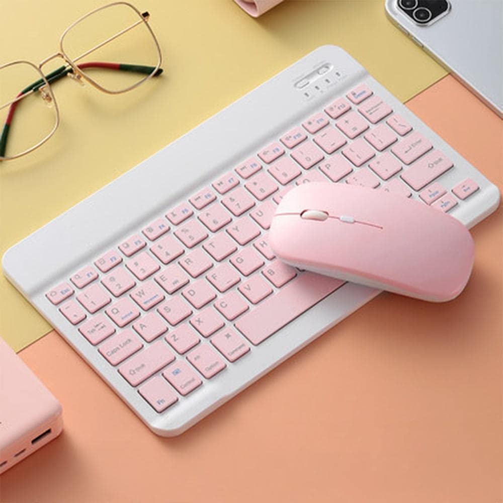 Bluetooth Mouse Compatible with Laptop/MacBook/iPad/iPhone Android/PC, Rechargeable Mini Silent Mouse for Windows/Linux, 3 DPI Adjustable Bluetooth Ergonomic Mouse (Pink)