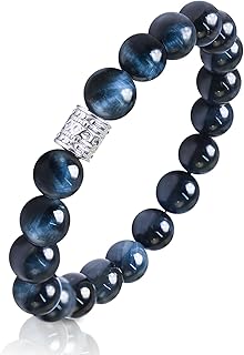 Tiger Eye and Obsidian Beaded Bracelets for Men and Women