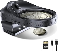 Digital Coin Microscope with LED Lights and 32GB Storage
