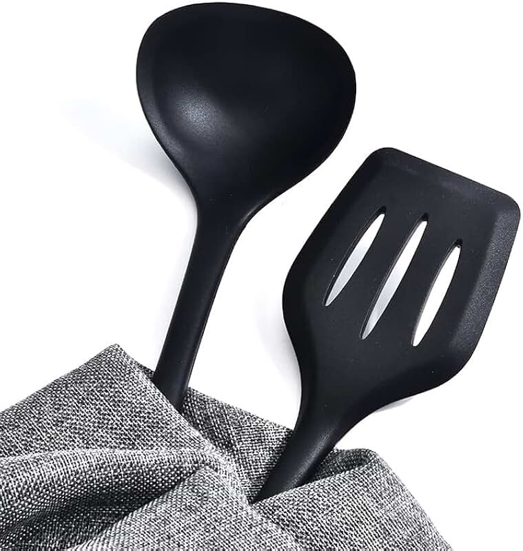 Two Long Handle Stainless Steel Soup Spoons